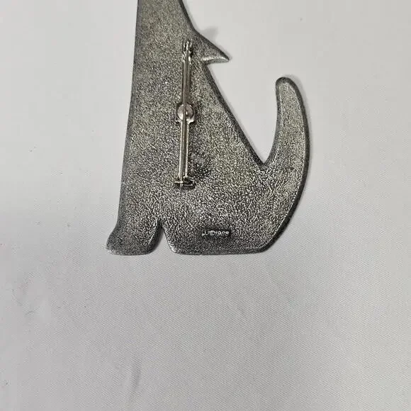 Vintage 1988 J Jonette Artifacts Vintage Southwestern Howling Coyote Pin Brooch - Picture 3 of 5